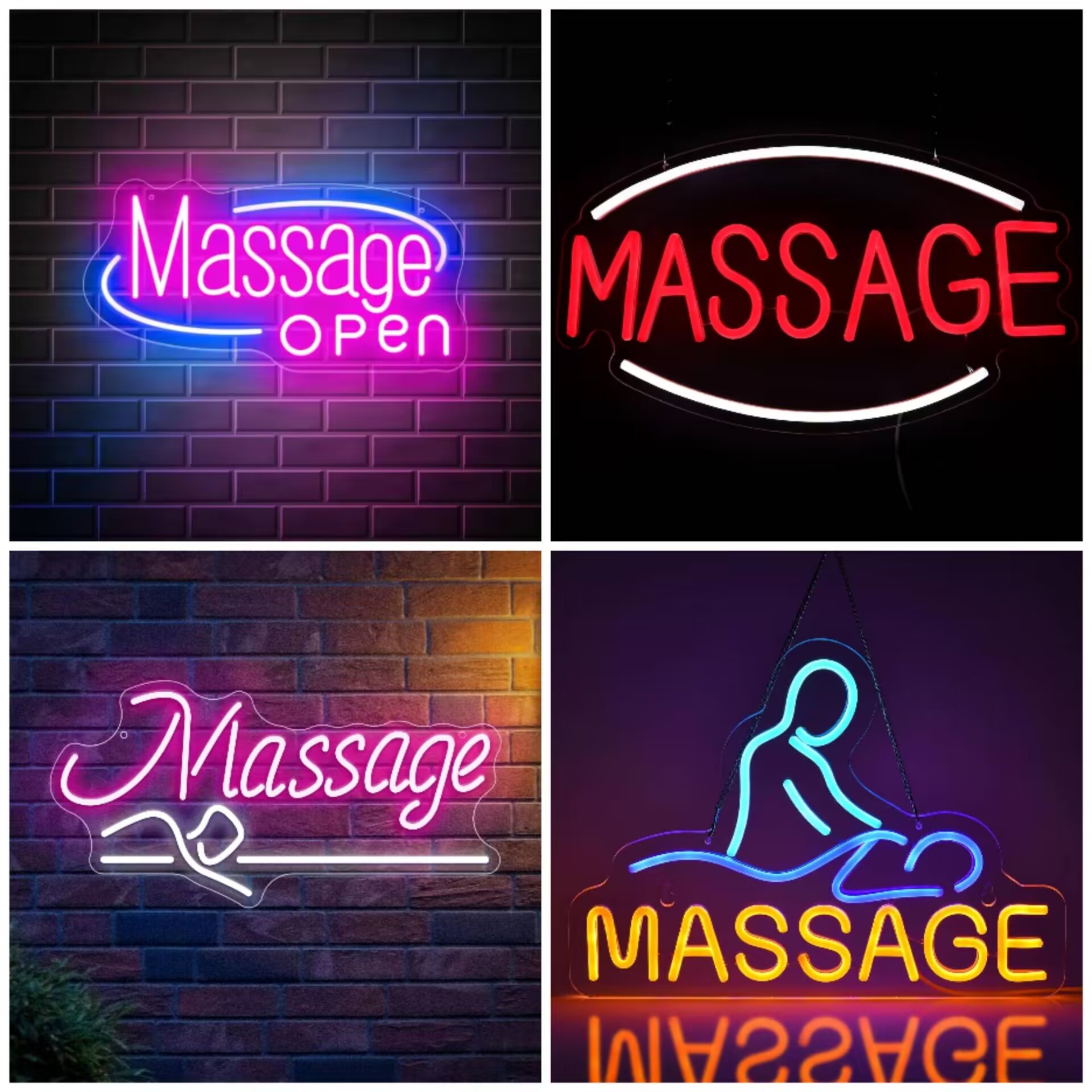 Wellness Spa With Hotel - Massage Spa Open LED Neon Sign